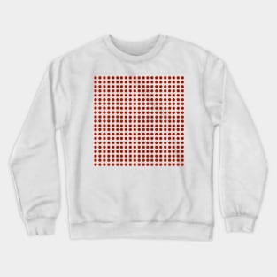 Red Polka Dots on White Background Crewneck Sweatshirt